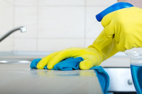 Professional office cleaning in Brent reception area