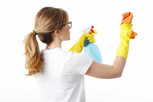End of tenancy cleaner in Brent refreshing a property