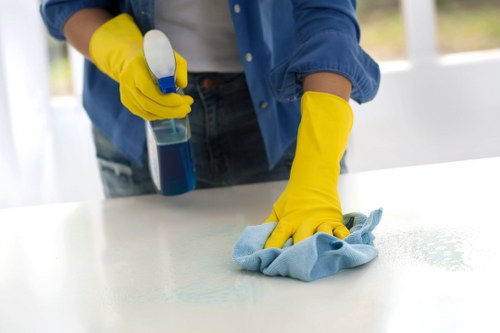Cleaners maintaining tidy storage and good housekeeping practices